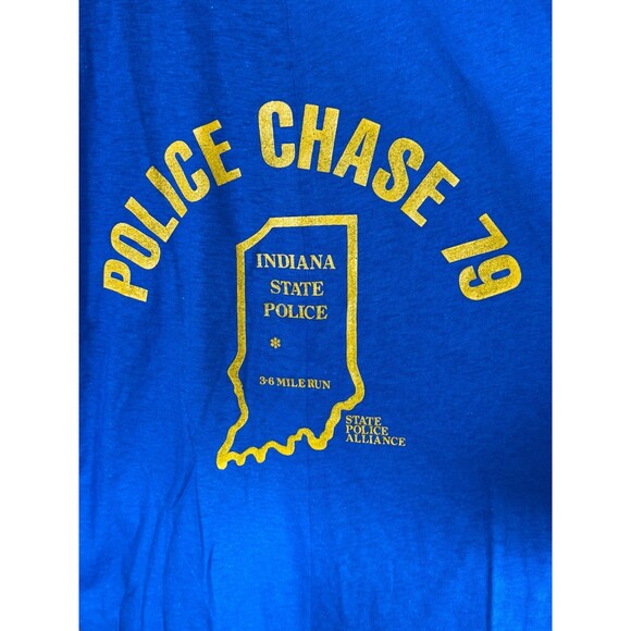 Vintage Indiana State Police Alliance Chase‎ 1979 3.6 Mile Run Shirt Large L USA - Picture 4 of 8